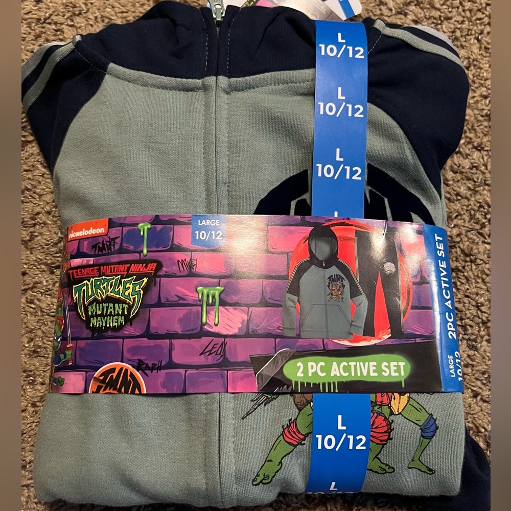 Ninja Turtles Kids 2 Piece Set Size 10/12 NWT
